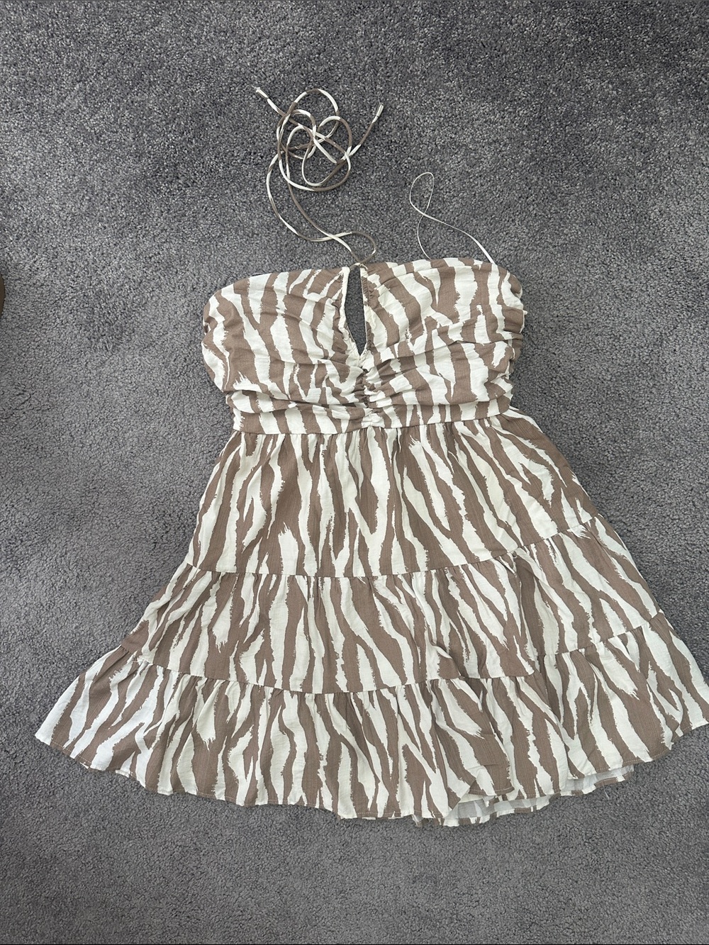 Stripped Tiger Print Dress
